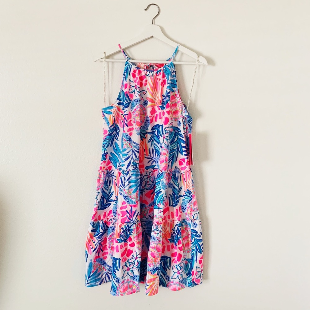 Lilly Evalyn Dress Resort White Rainforest Retreat Medium - Picture 3 of 7